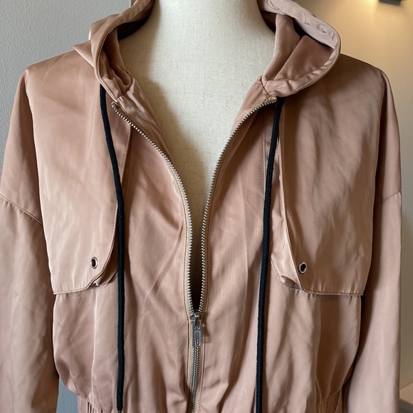 Chic and Stylish Crop Bomber Hoodie Jacket by Forever 21 - Small - Picture 6 of 15